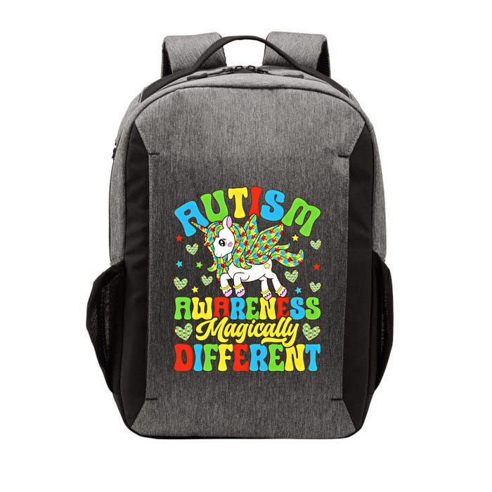 Magically Different Dabbing Unicorn Autism Awareness Puzzle Gift Vector Backpack