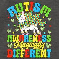 Magically Different Dabbing Unicorn Autism Awareness Puzzle Gift Vector Backpack