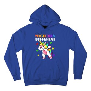 Magically Different Dabbing Unicorn Autism Awareness Funny Gift Hoodie