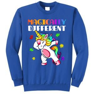 Magically Different Dabbing Unicorn Autism Awareness Funny Gift Sweatshirt