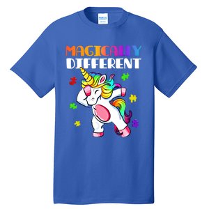 Magically Different Dabbing Unicorn Autism Awareness Funny Gift Tall T-Shirt