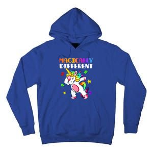 Magically Different Dabbing Unicorn Autism Awareness Funny Gift Tall Hoodie