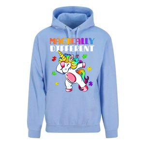 Magically Different Dabbing Unicorn Autism Awareness Funny Gift Unisex Surf Hoodie