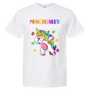 Magically Different Dabbing Unicorn Autism Awareness Funny Gift Garment-Dyed Heavyweight T-Shirt