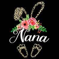 Mother's Day Easter Gifts Flower Nana Leopard Bunny 16 in Basic Backpack