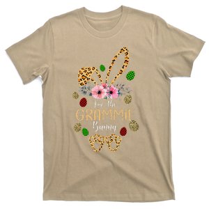 Mother's Day Easter Gifts Flower Grammie Leopard Bunny T-Shirt