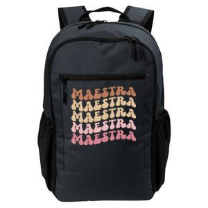 Maestra De Espaol Groovy Spanish Teacher Daily Commute Backpack