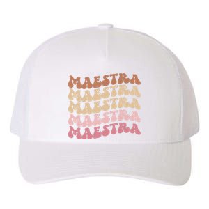 Maestra De Espaol Groovy Spanish Teacher Yupoong Adult 5-Panel Trucker Hat