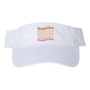 Maestra De Espaol Groovy Spanish Teacher Valucap Bio-Washed Visor