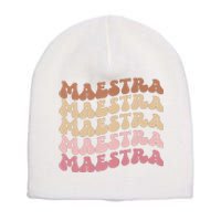 Maestra De Espaol Groovy Spanish Teacher Short Acrylic Beanie