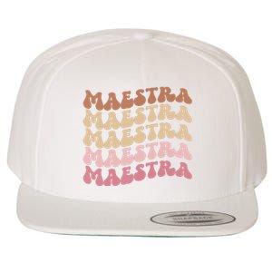 Maestra De Espaol Groovy Spanish Teacher Wool Snapback Cap