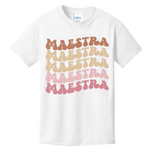 Maestra De Espaol Groovy Spanish Teacher Kids T-Shirt