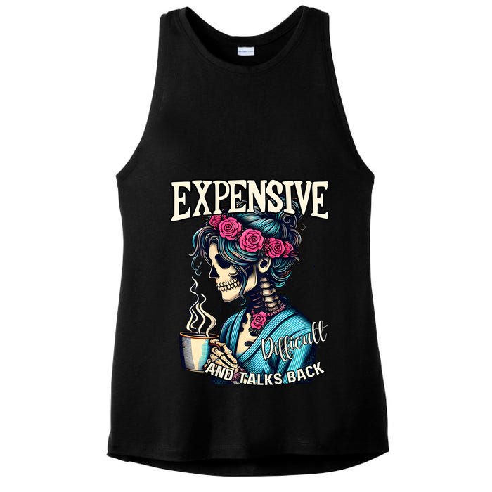 Mothers Day Expensive Difficult And Talks Back Ladies PosiCharge Tri-Blend Wicking Tank