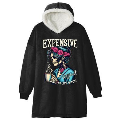 Mothers Day Expensive Difficult And Talks Back Hooded Wearable Blanket