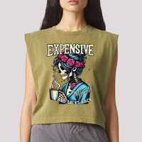 Mothers Day Expensive Difficult And Talks Back Garment-Dyed Women's Muscle Tee