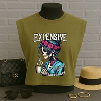 Mothers Day Expensive Difficult And Talks Back Garment-Dyed Women's Muscle Tee