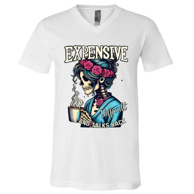 Mothers Day Expensive Difficult And Talks Back V-Neck T-Shirt