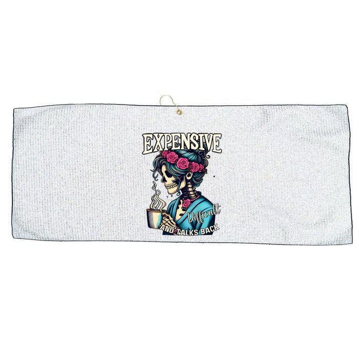Mothers Day Expensive Difficult And Talks Back Large Microfiber Waffle Golf Towel