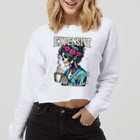 Mothers Day Expensive Difficult And Talks Back Cropped Pullover Crew