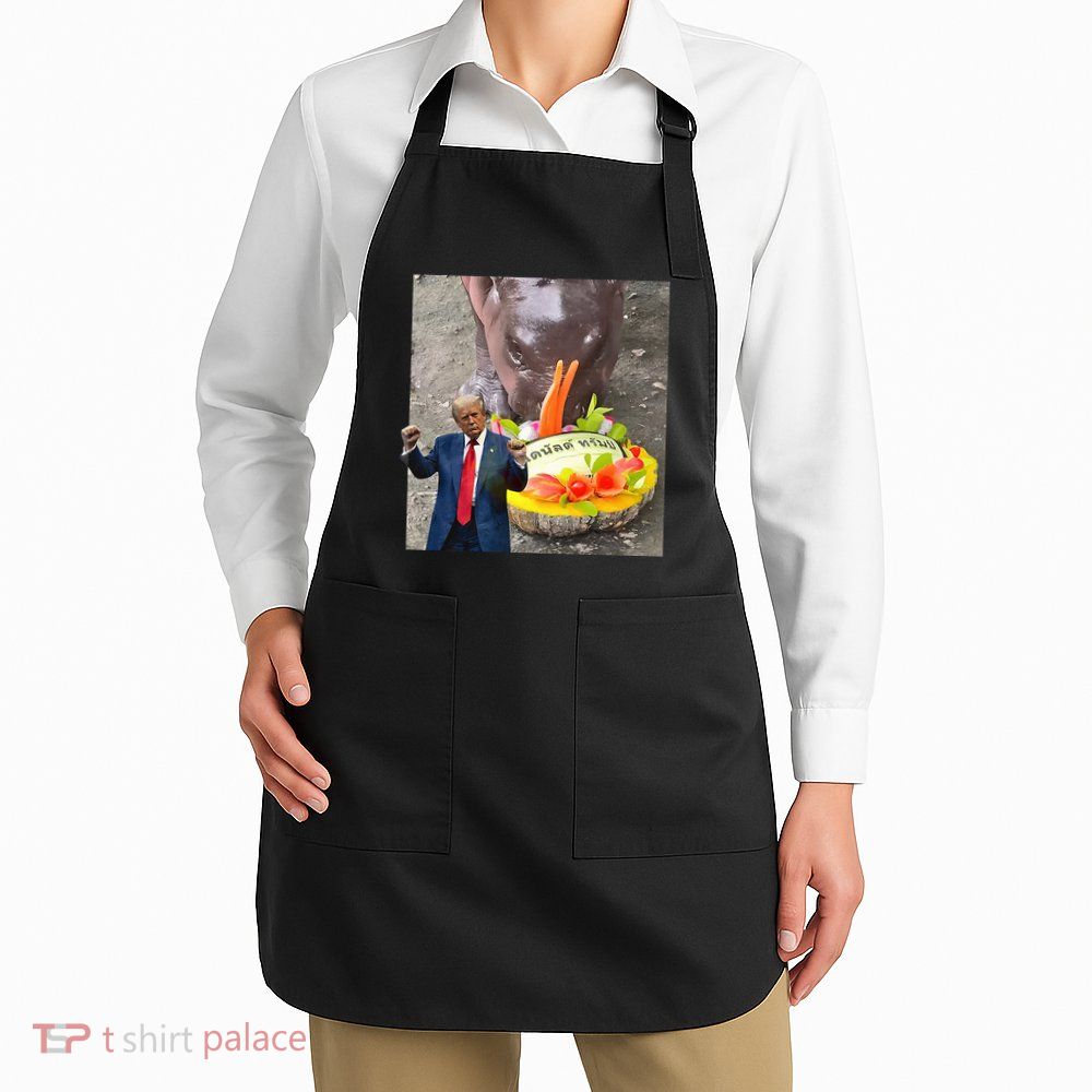 Moo Deng Endorsed Trump Hippo Predicting TrumpS Victory Apron