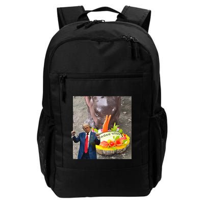 Moo Deng Endorsed Trump Hippo Predicting TrumpS Victory Backpack