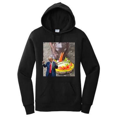 Moo Deng Endorsed Trump Hippo Predicting TrumpS Victory Women's Pullover Hoodie