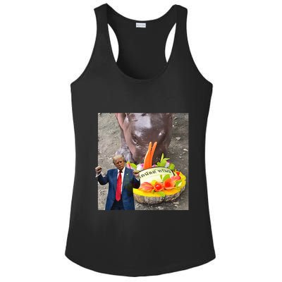 Moo Deng Endorsed Trump Hippo Predicting TrumpS Victory Ladies PosiCharge Competitor Racerback Tank