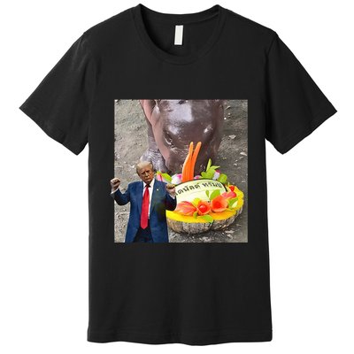 Moo Deng Endorsed Trump Hippo Predicting TrumpS Victory Premium T-Shirt