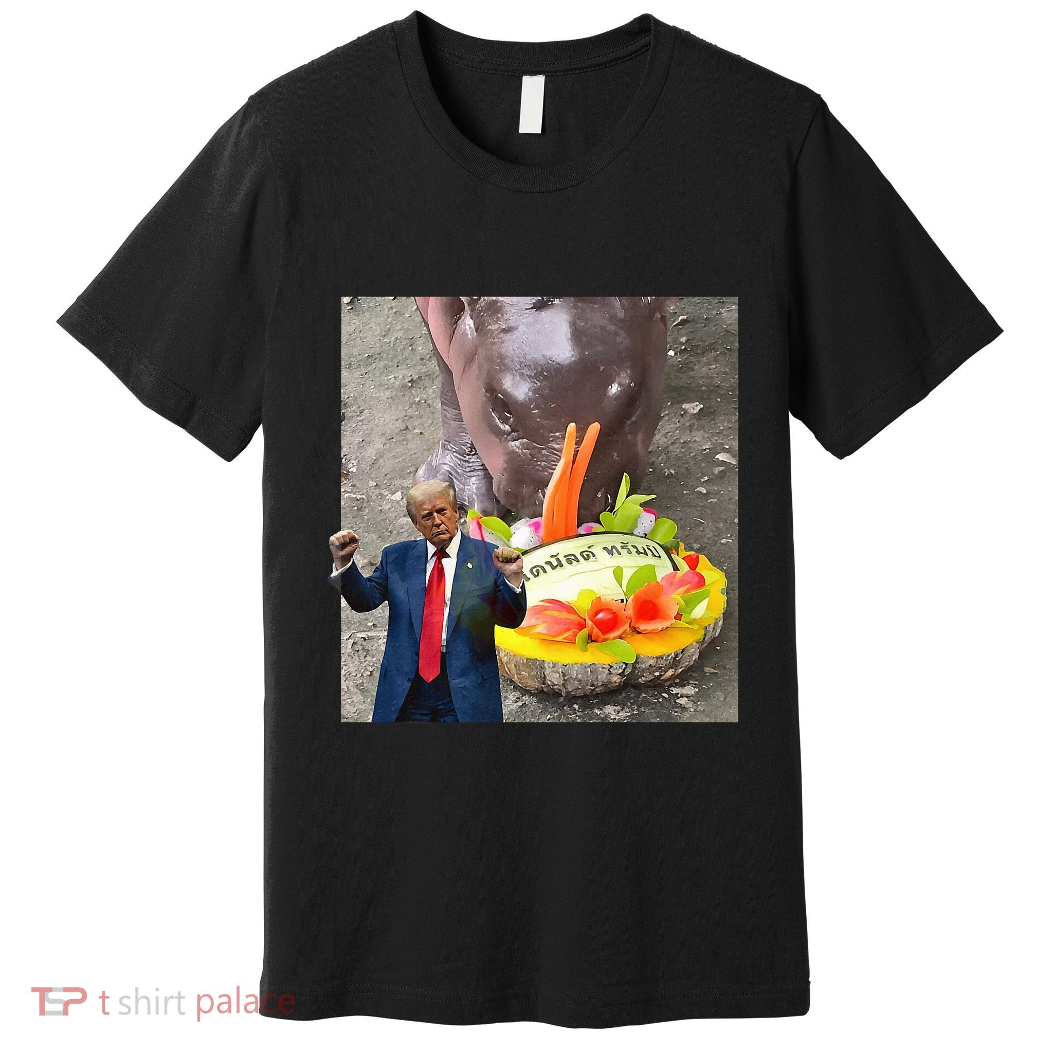 Moo Deng Endorsed Trump Hippo Predicting TrumpS Victory Premium T-Shirt