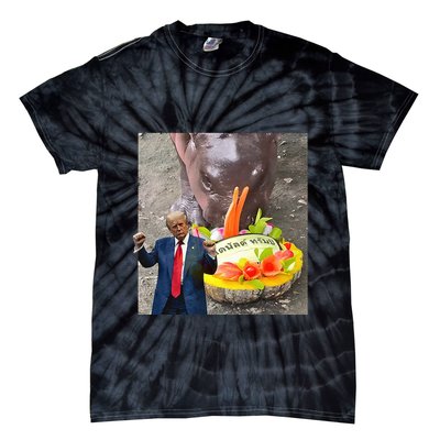 Moo Deng Endorsed Trump Hippo Predicting TrumpS Victory Tie-Dye T-Shirt