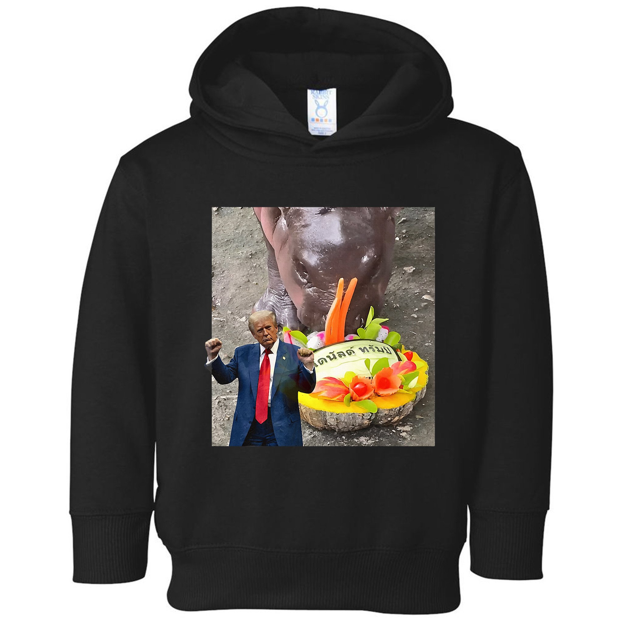 Moo Deng Endorsed Trump Hippo Predicting TrumpS Victory Toddler Hoodie