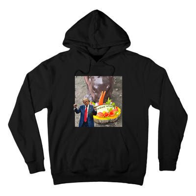 Moo Deng Endorsed Trump Hippo Predicting TrumpS Victory Tall Hoodie