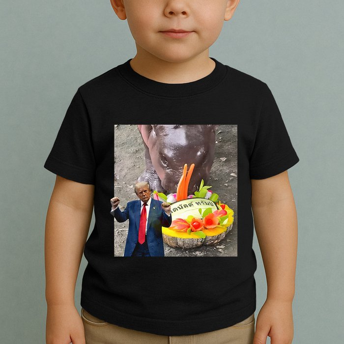 Moo Deng Endorsed Trump Hippo Predicting TrumpS Victory Toddler T-Shirt