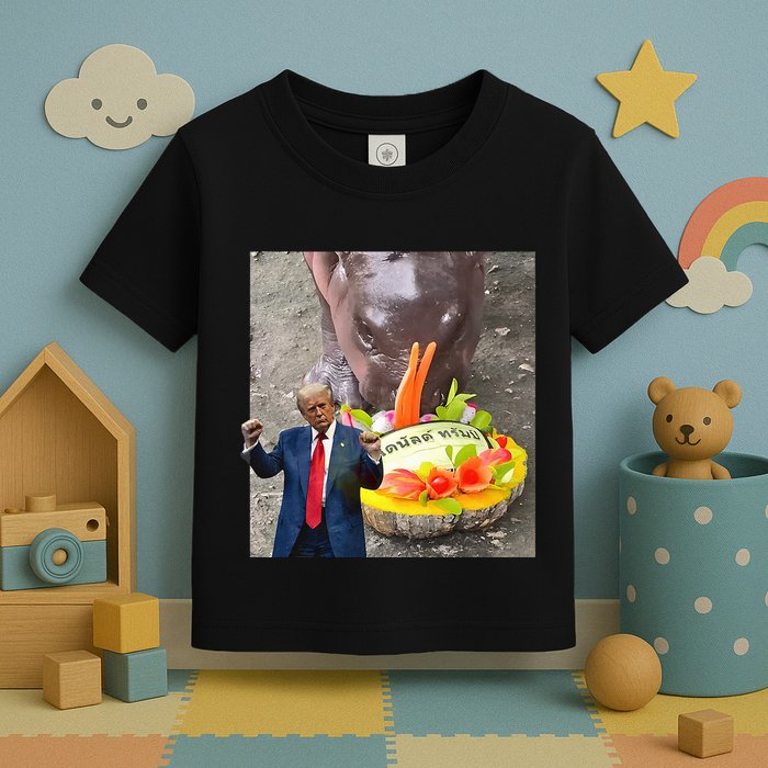 Moo Deng Endorsed Trump Hippo Predicting TrumpS Victory Toddler T-Shirt