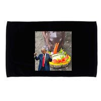 Moo Deng Endorsed Trump Hippo Predicting TrumpS Victory Microfiber Hand Towel