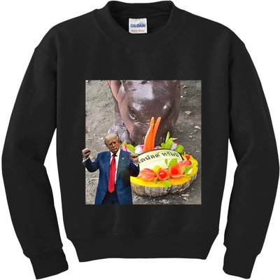 Moo Deng Endorsed Trump Hippo Predicting TrumpS Victory Kids Sweatshirt