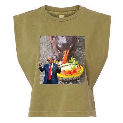 Moo Deng Endorsed Trump Hippo Predicting TrumpS Victory Garment-Dyed Women's Muscle Tee