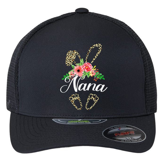 Mother's Day Easter Gifts Flower Nana Leopard Bunny Flexfit Unipanel Trucker Cap