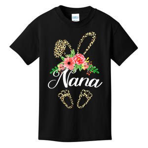 Mother's Day Easter Gifts Flower Nana Leopard Bunny Kids T-Shirt