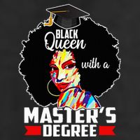 M.A.S.T.E.R.S Degree Educated Melanin Black Queen Graduation 25L Jumbo Tote