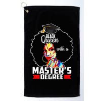 M.A.S.T.E.R.S Degree Educated Melanin Black Queen Graduation Golf Towel