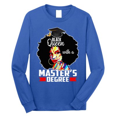 M.A.S.T.E.R.S Degree Educated Melanin Black Queen Graduation Long Sleeve Shirt