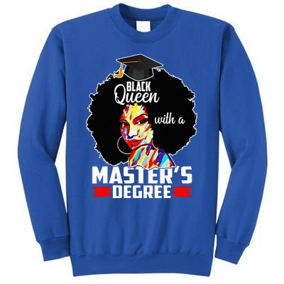 M.A.S.T.E.R.S Degree Educated Melanin Black Queen Graduation Sweatshirt