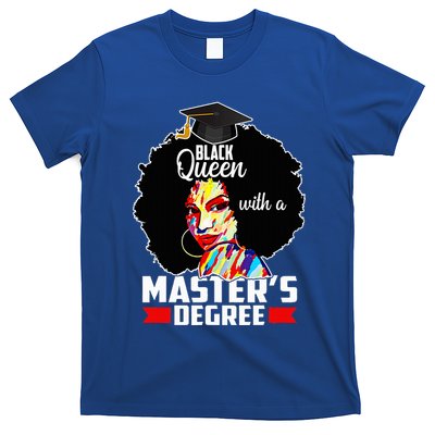 M.A.S.T.E.R.S Degree Educated Melanin Black Queen Graduation T-Shirt