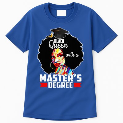 M.A.S.T.E.R.S Degree Educated Melanin Black Queen Graduation Tall T-Shirt