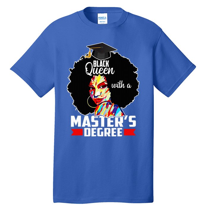 M.A.S.T.E.R.S Degree Educated Melanin Black Queen Graduation Tall T-Shirt