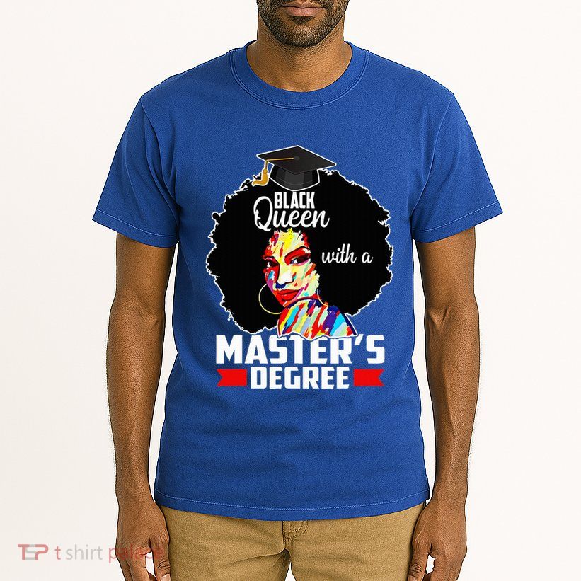 M.A.S.T.E.R.S Degree Educated Melanin Black Queen Graduation Tall T-Shirt