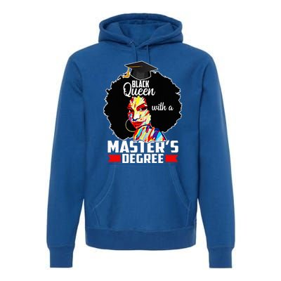 M.A.S.T.E.R.S Degree Educated Melanin Black Queen Graduation Premium Hoodie