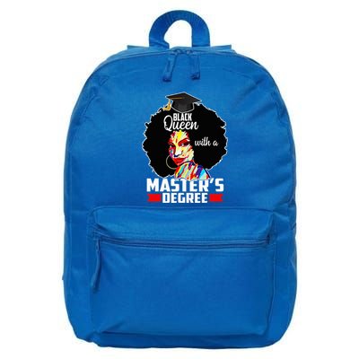 M.A.S.T.E.R.S Degree Educated Melanin Black Queen Graduation 16 in Basic Backpack