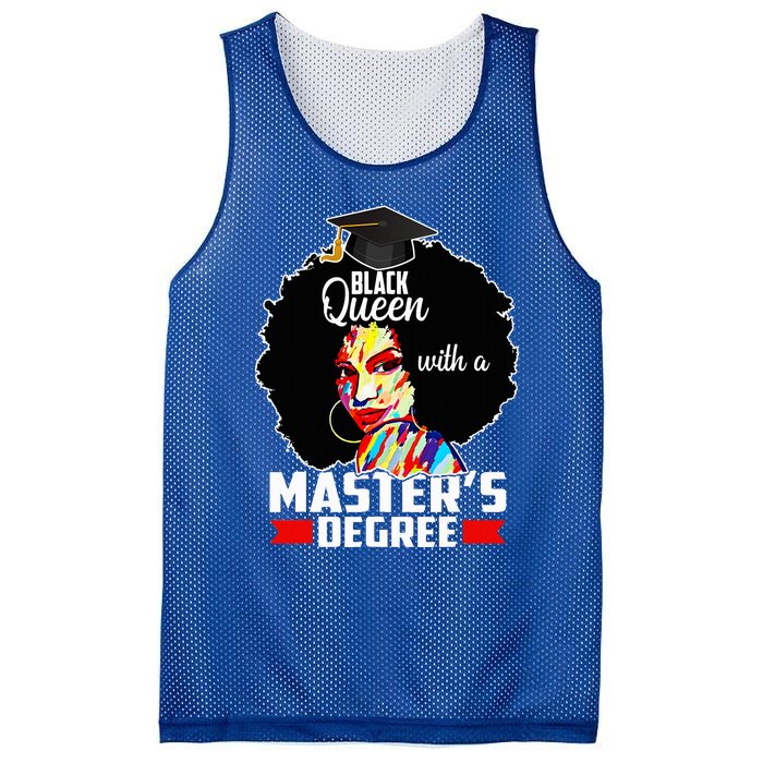 M.A.S.T.E.R.S Degree Educated Melanin Black Queen Graduation Mesh Reversible Basketball Jersey Tank